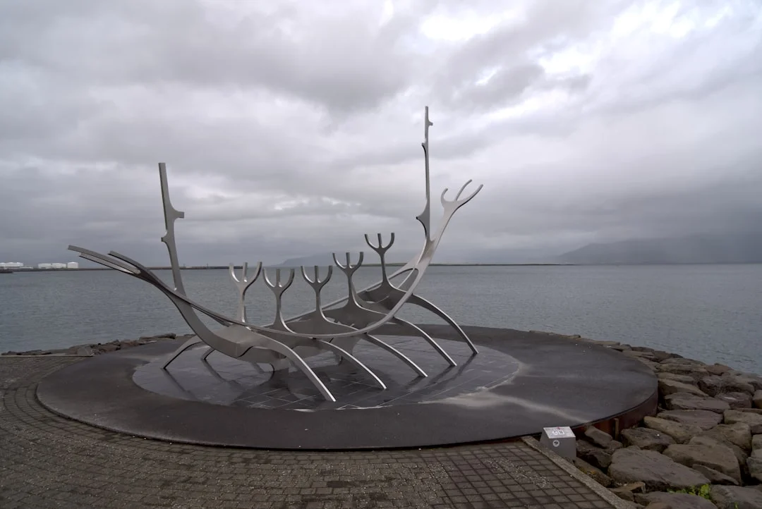 The Sun Voyager monument in Reykjavik. It looks a bit like a big fork, doesn't it? 🙂
Reykjavik, Iceland, 2021.